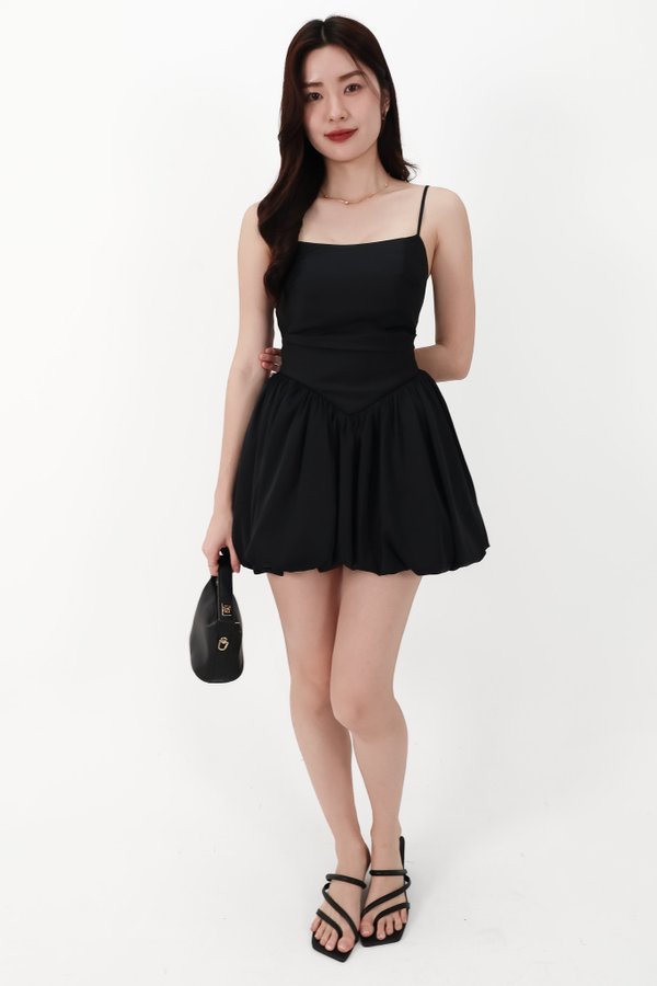 CNY2026 | Ballerina Bubble Romper Dress in Black