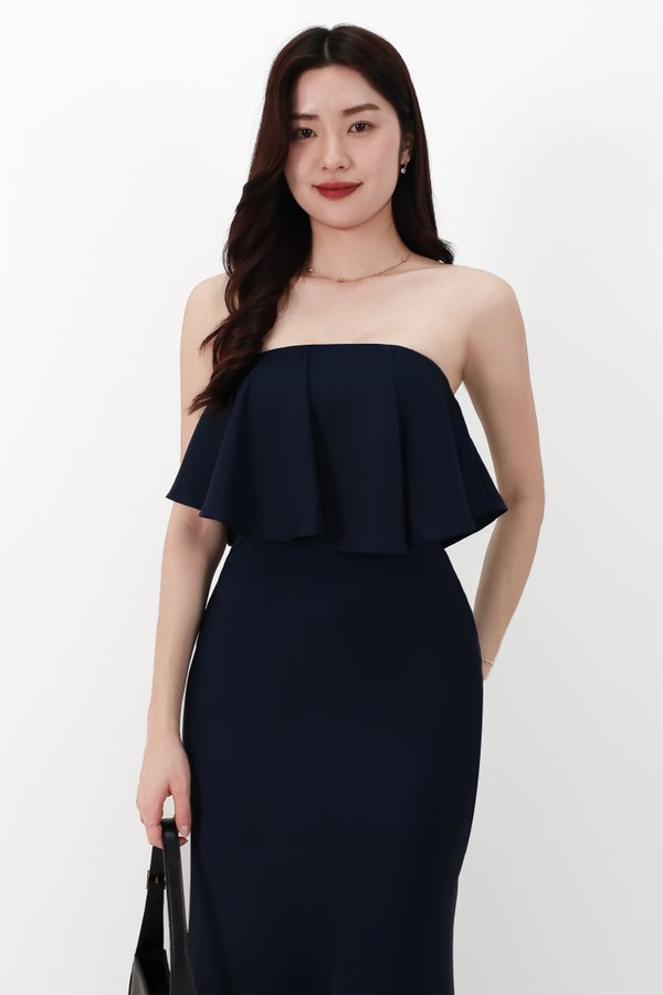 CNY2026 | Stephanie Satin Co-ord Two Way Top in Midnight