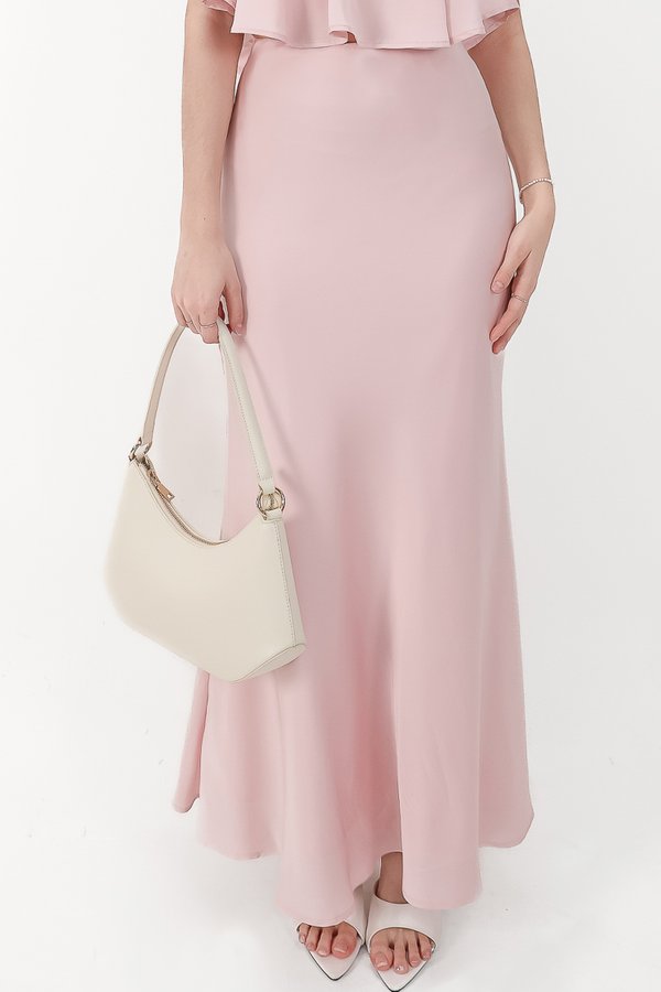 CNY2026 | Stephanie Satin Co-ord Maxi Skirt in Light Pink ( Regular Length )