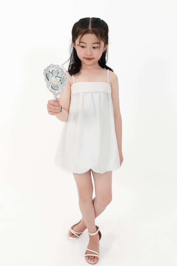 CNY2026 | Lyocell x Mesh Girl Bubble Dress in White