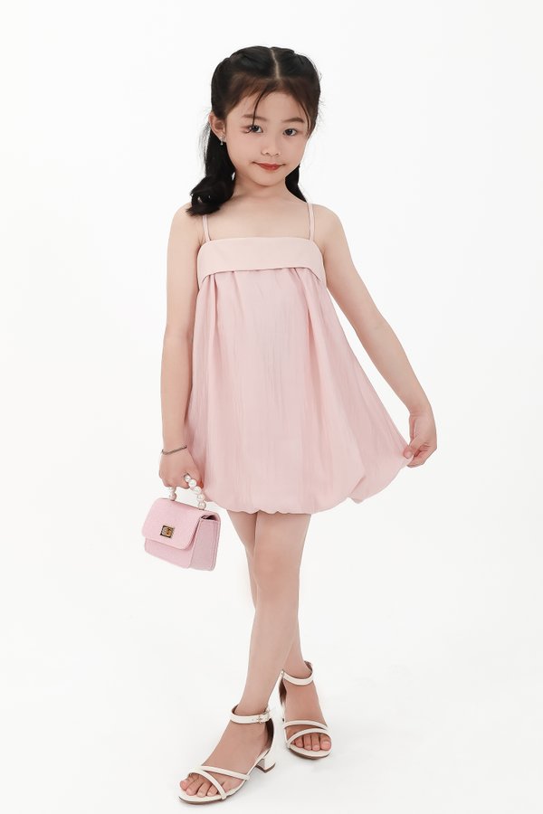CNY2026 | Lyocell x Mesh Girl Bubble Dress in Soft Pink