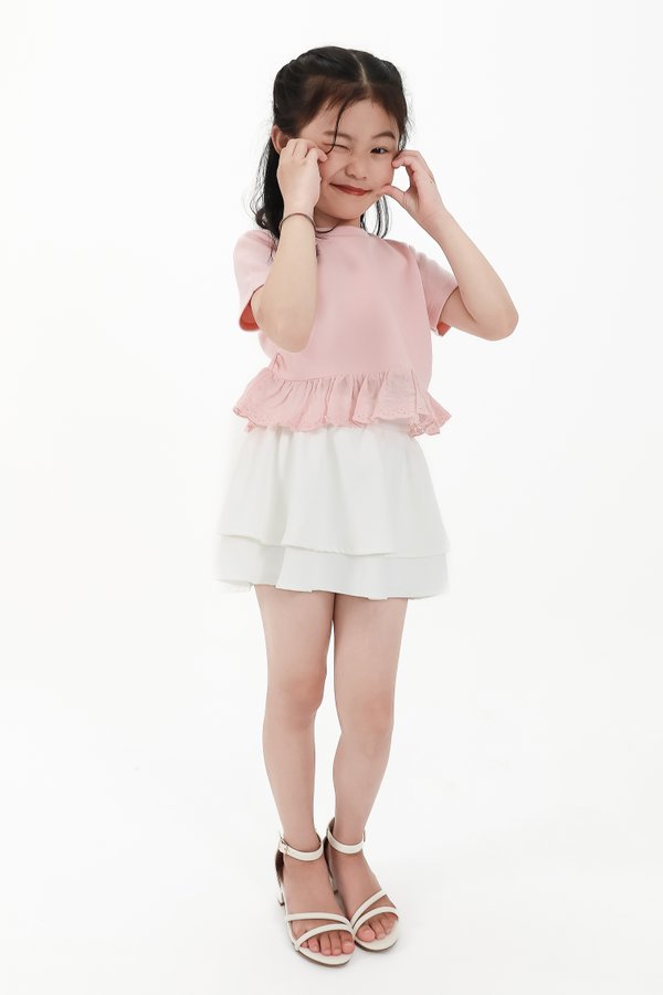 CNY2026 | Girl Tiered Skorts in White