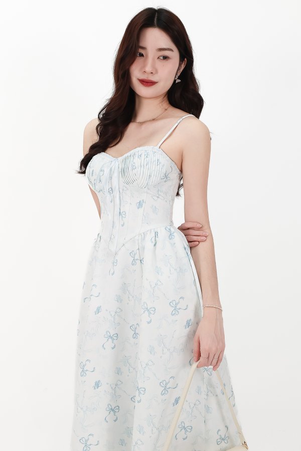 CNY2026 | Renni Ribbon Printed Midaxi in Light Blue