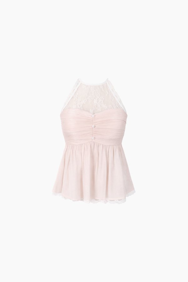 CNY2026 | Tammie Textured Babydoll Top in Nude Blush