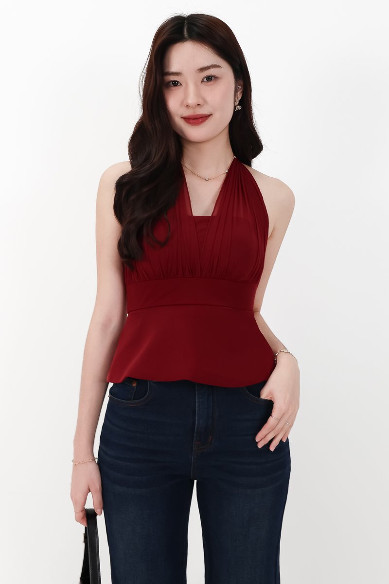 CNY2026 | Megan Multi Way Mesh Top in Red