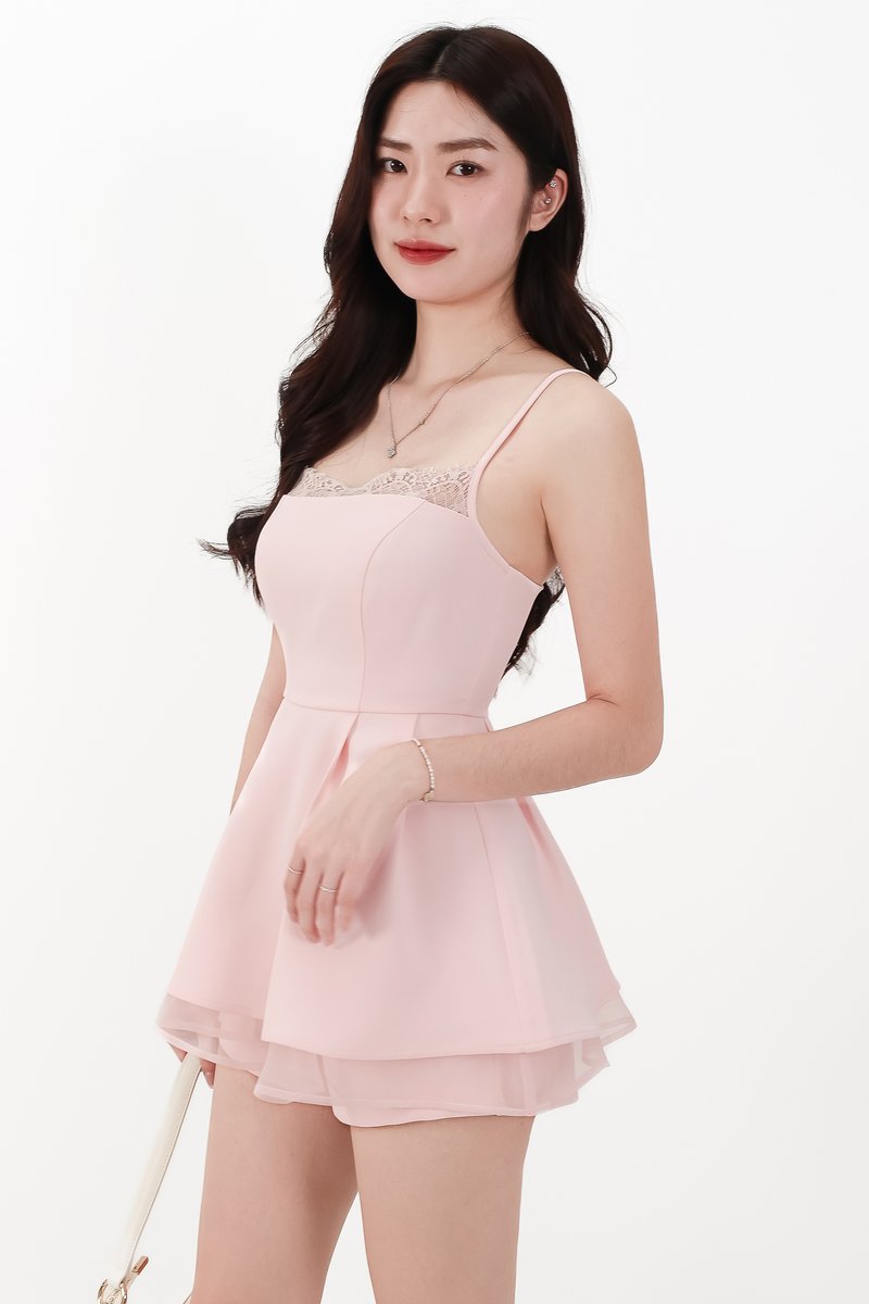 CNY2026 | Cherie Co-ord Peplum Top in Light Pink