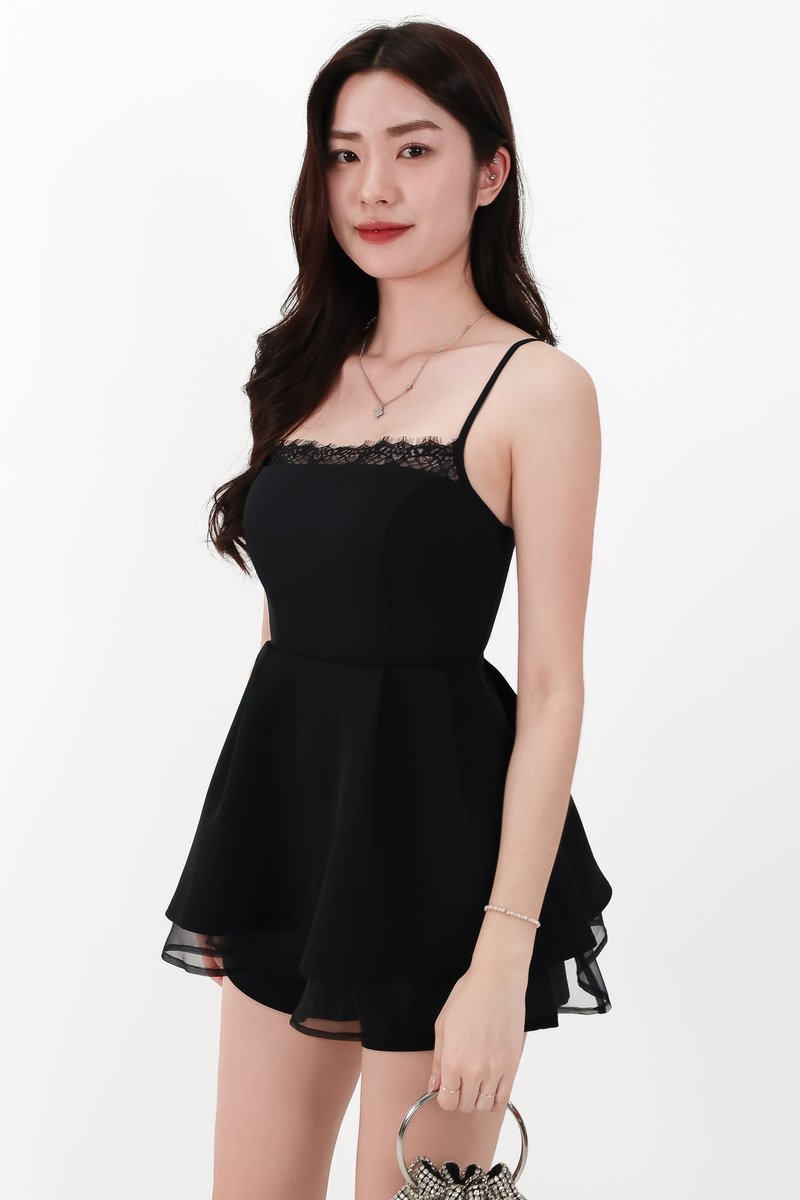 CNY2026 | Cherie Co-ord Peplum Top in Black