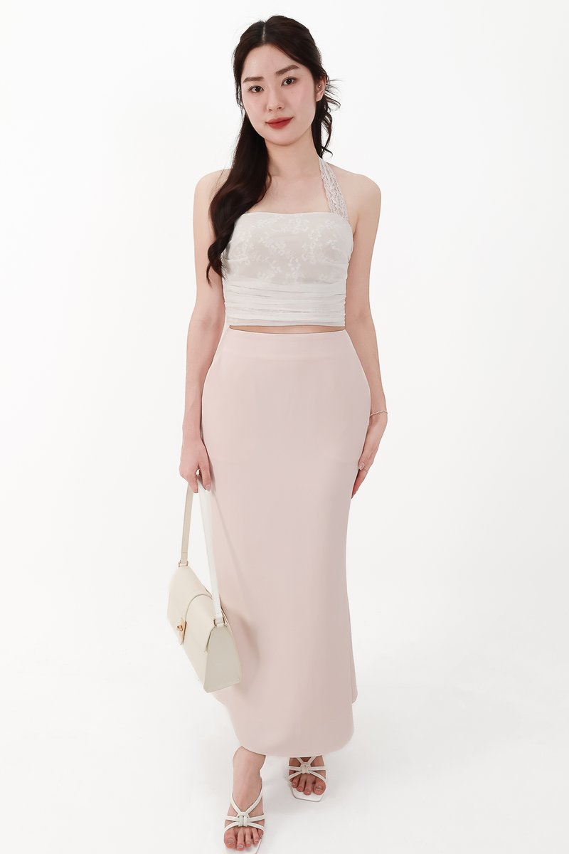 CNY2026 | Cassi Co-ord Mermaid Skirt in Light Pink ( Petite Length )