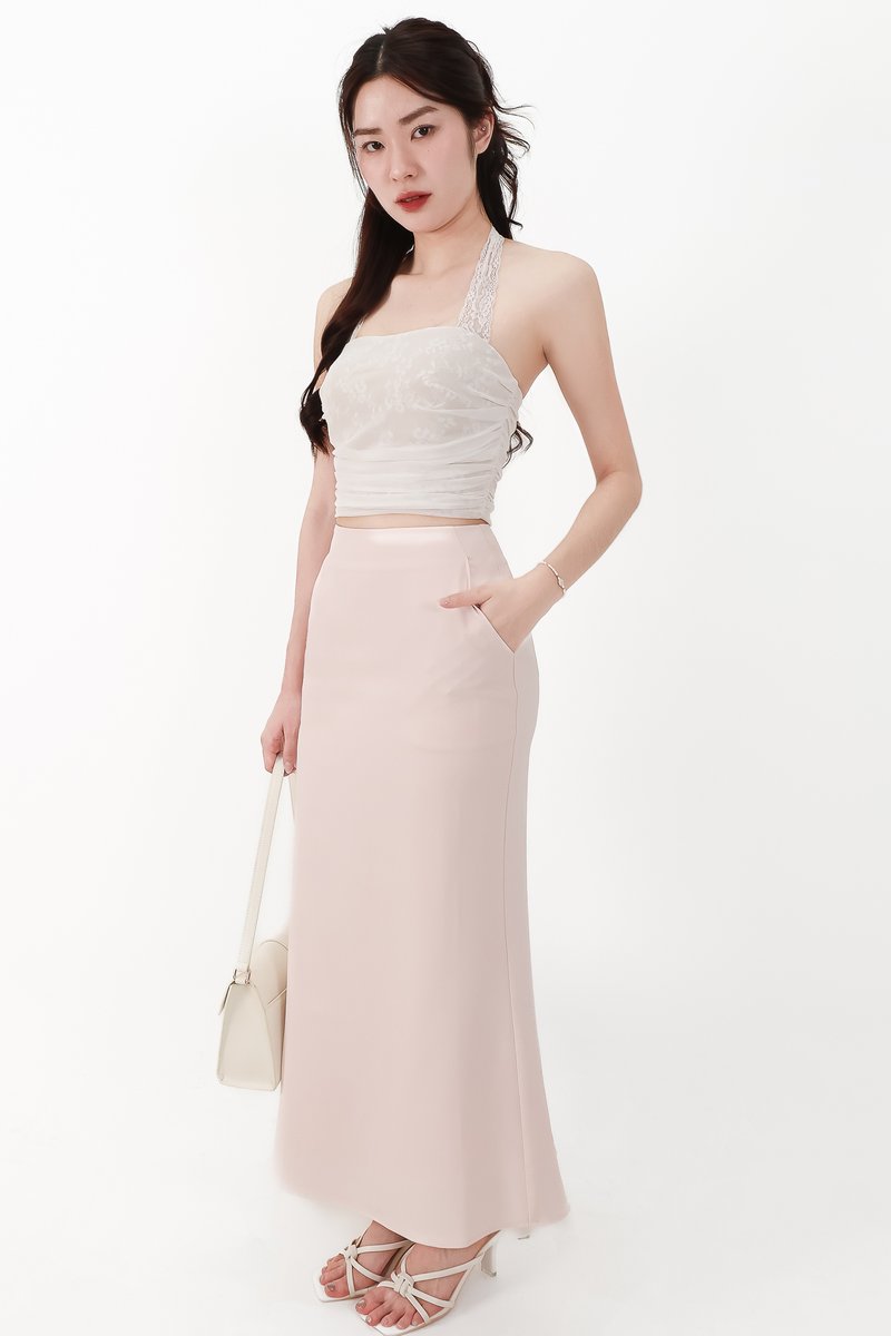 CNY2026 | Cassi Co-ord Mermaid Skirt in Light Pink ( Petite Length )