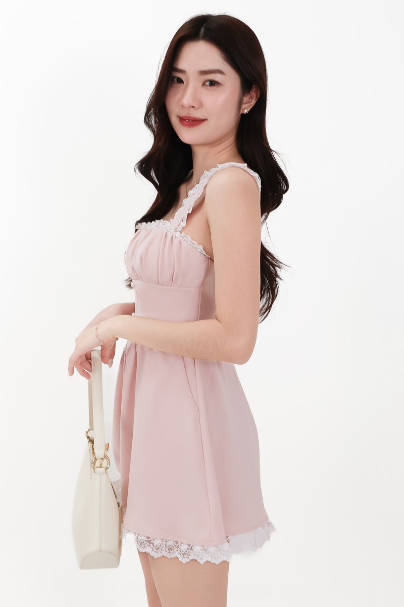 CNY2026 | Tria Two Way Romper Dress in Pastel Pink