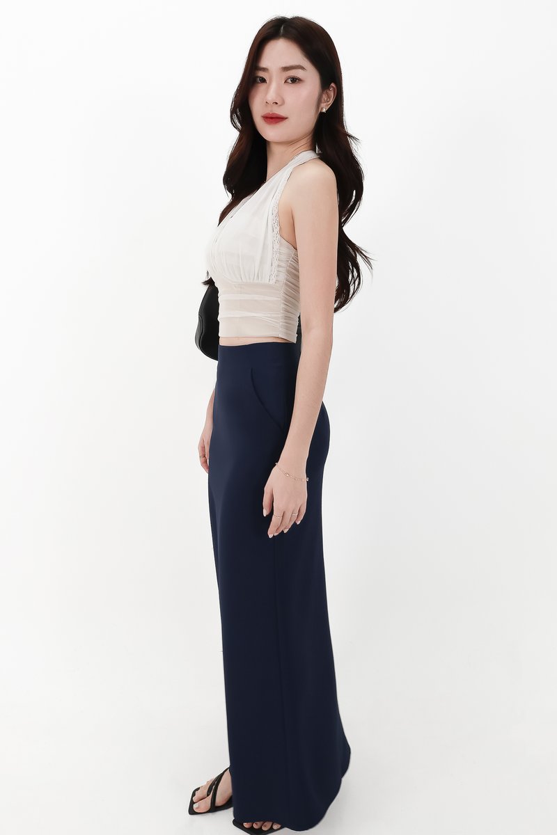 CNY2026 | Cassi Co-ord Mermaid Skirt in Navy ( Regular Length )