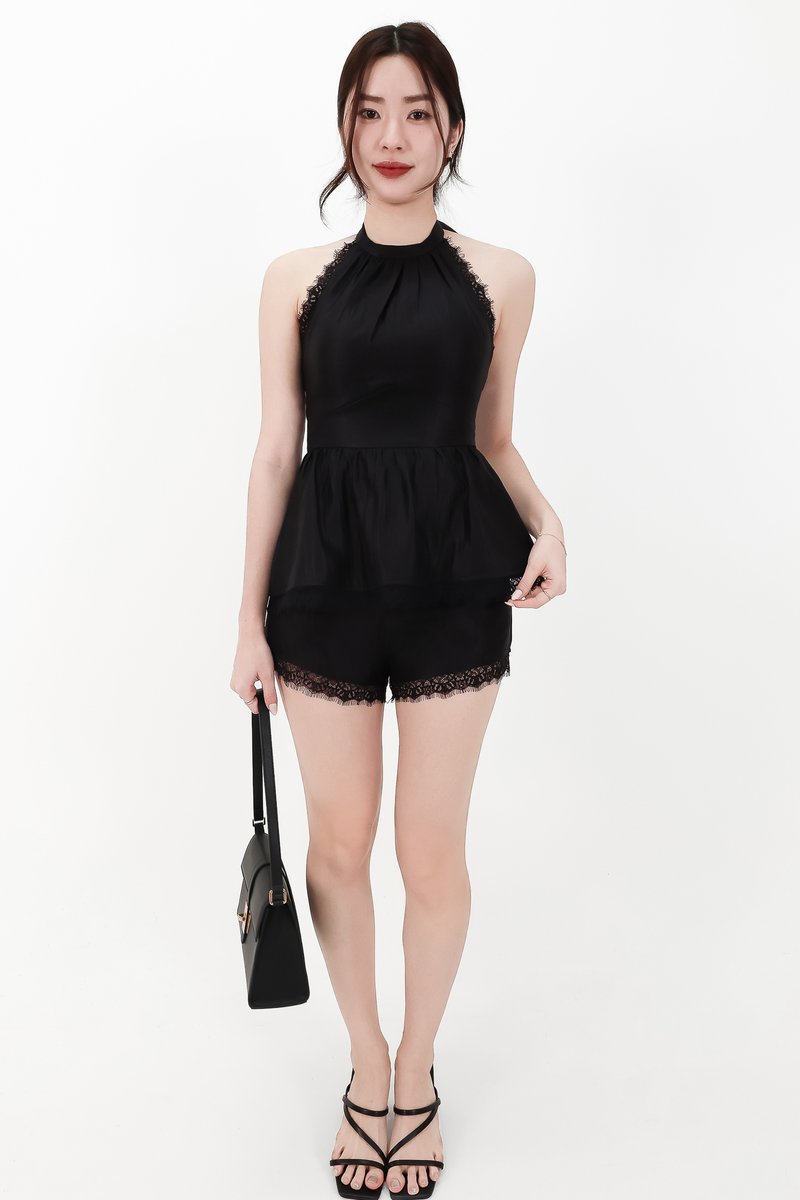 CNY2026 | Selia Satin Co-ord Shorts in Black