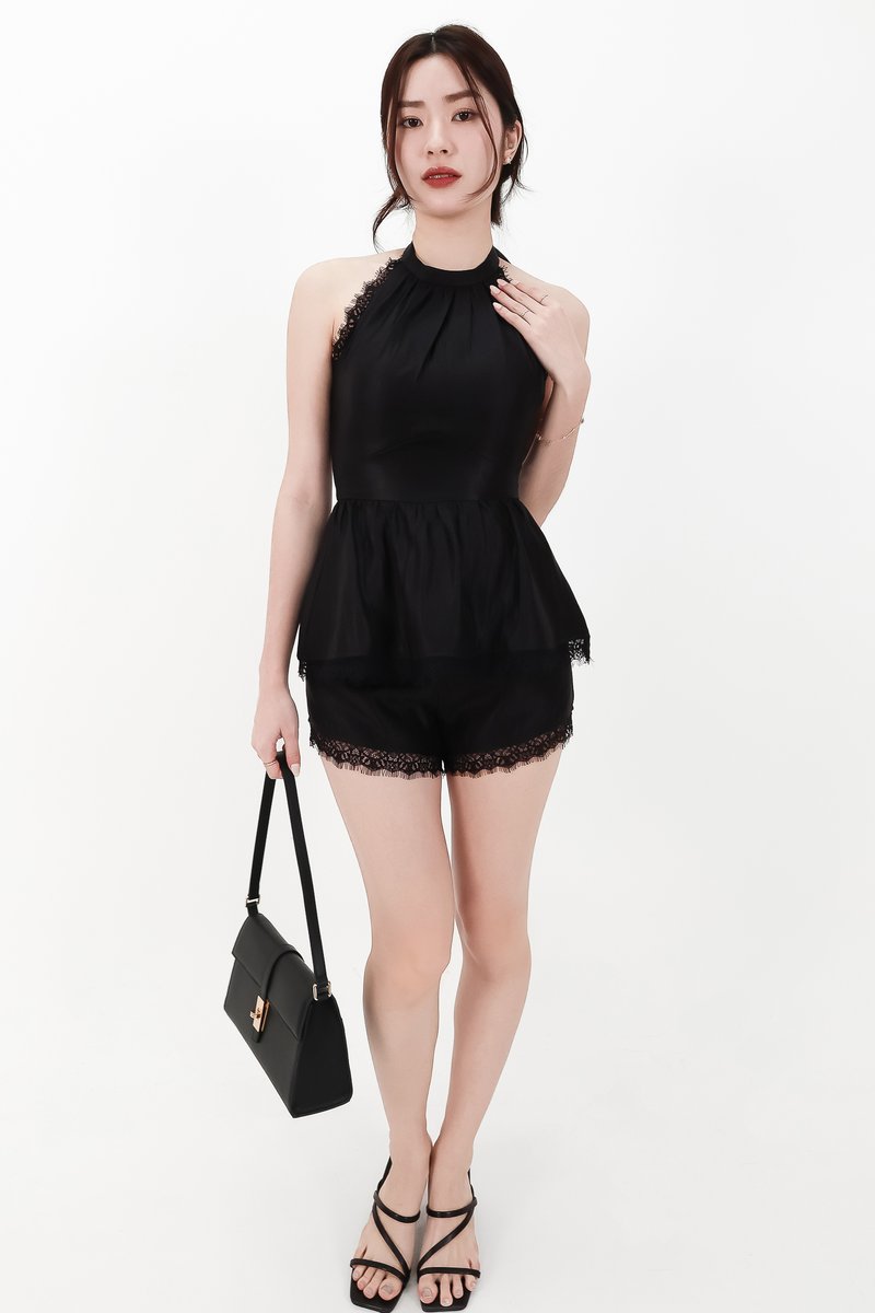 CNY2026 | Selia Satin Co-ord Top in Black