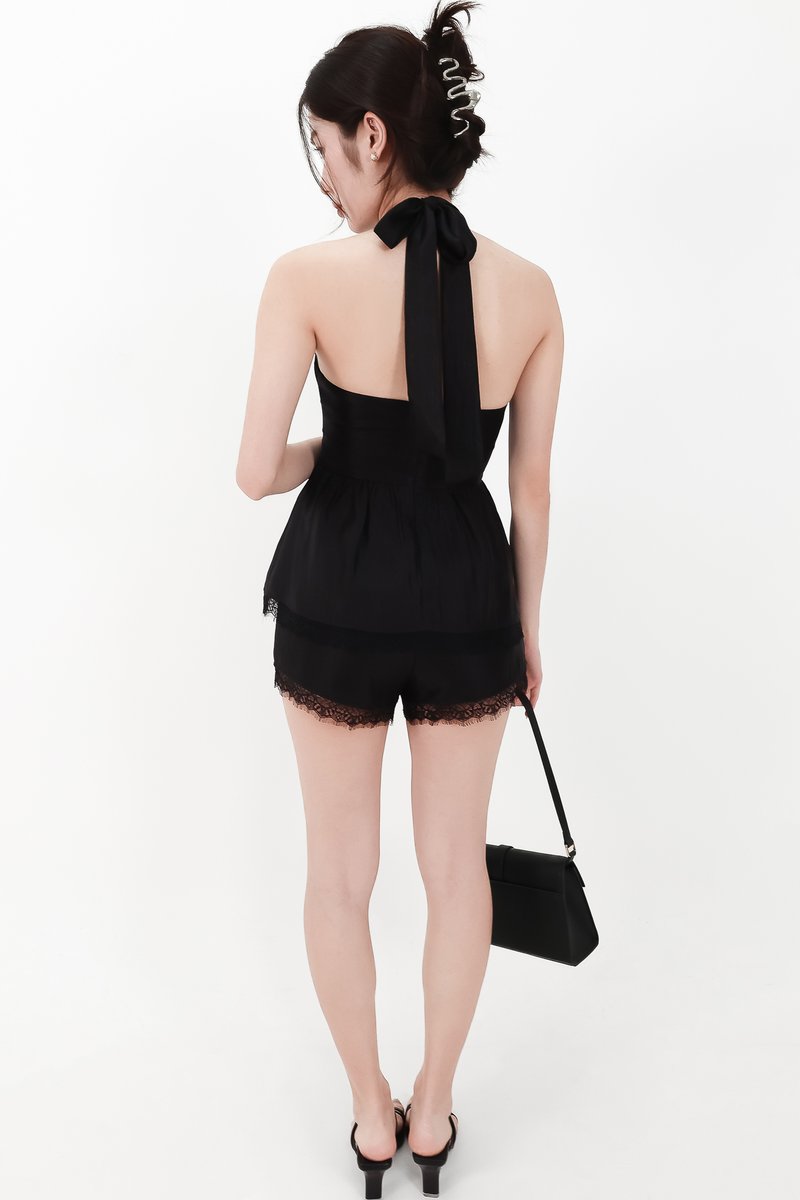 CNY2026 | Selia Satin Co-ord Shorts in Black