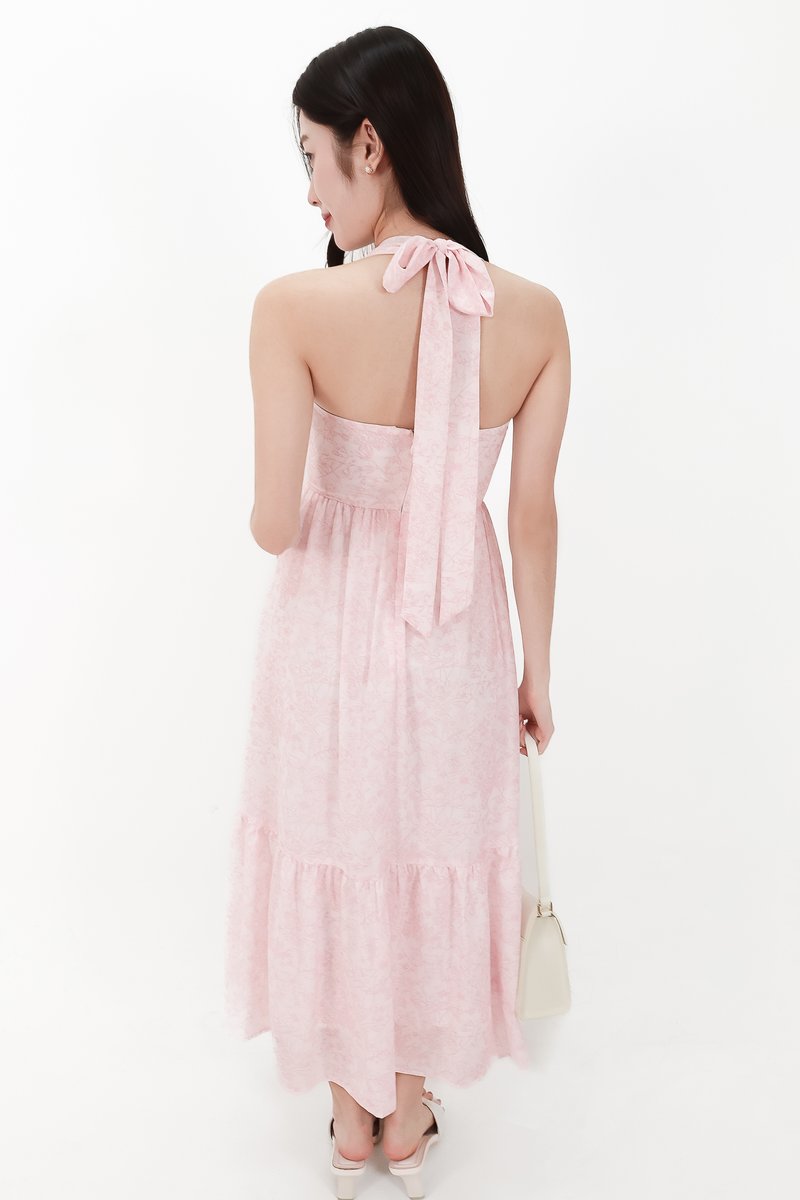 DEFECT | Ferlin Floral Midaxi Dress in Light Pink in M