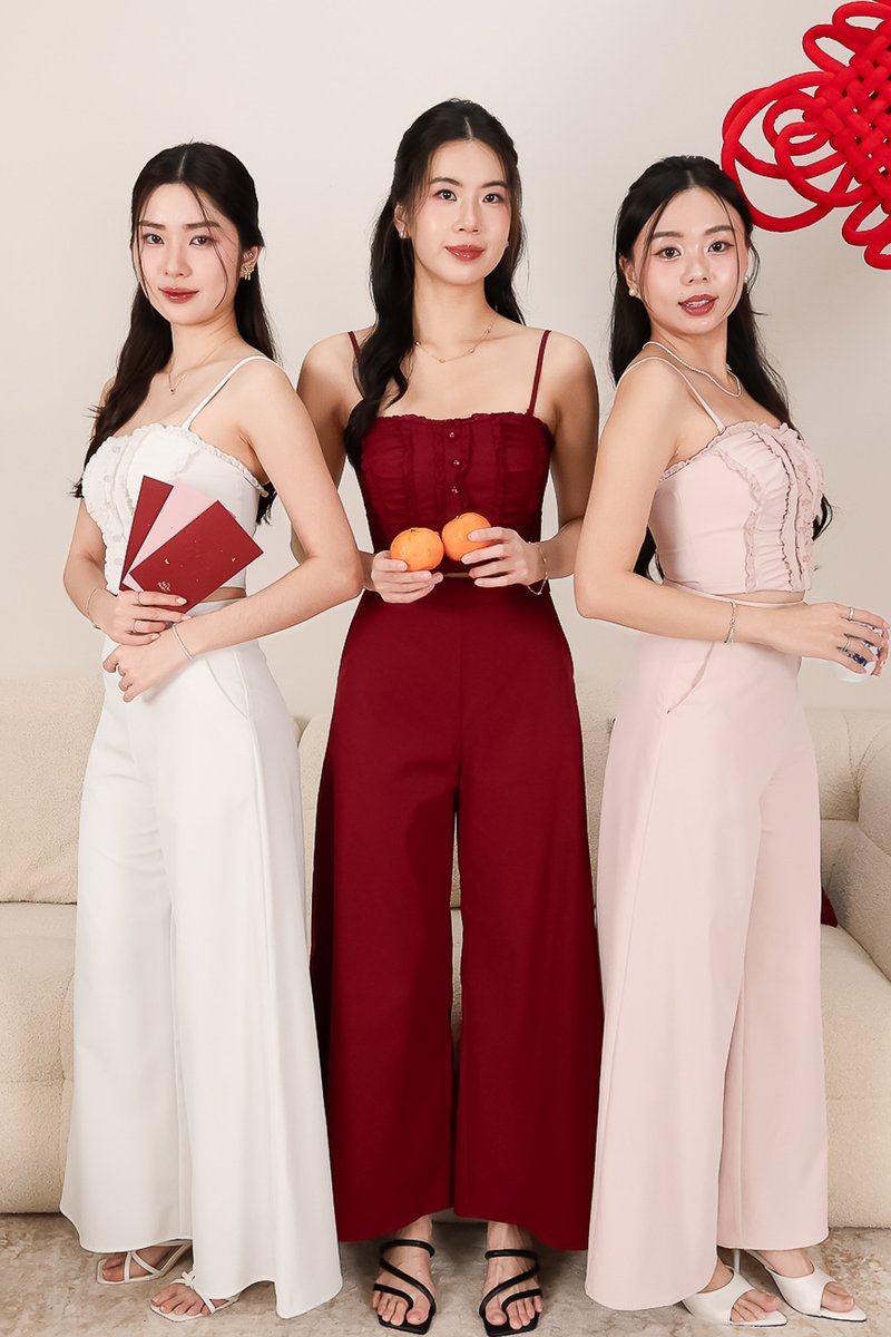 CNY2026 | Cora Co-ord Sweetheart Top in Light Pink