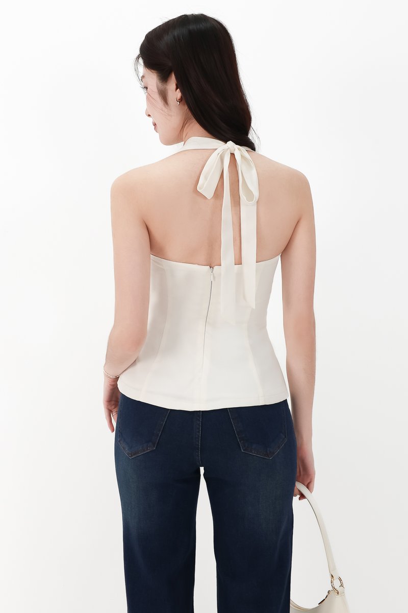 CNY2026 | Lennie Lace Flap Two Way Top in White