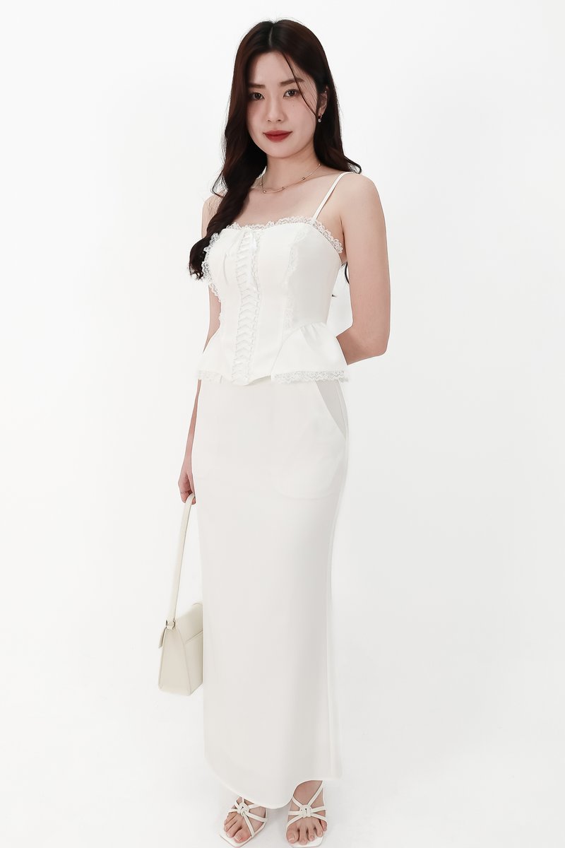 CNY2026 | Cassi Co-ord Set in White ( Petite Length )