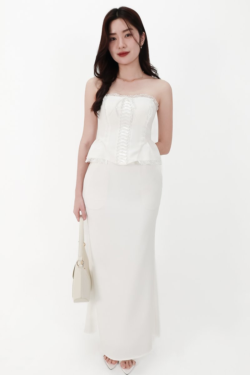 CNY2026 | Cassi Co-ord Set in White ( Regular Length )