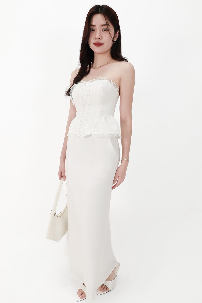CNY2026 | Cassi Co-ord Set in White ( Regular Length )