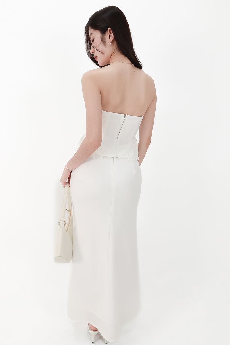 CNY2026 | Cassi Co-ord Peplum Top in White