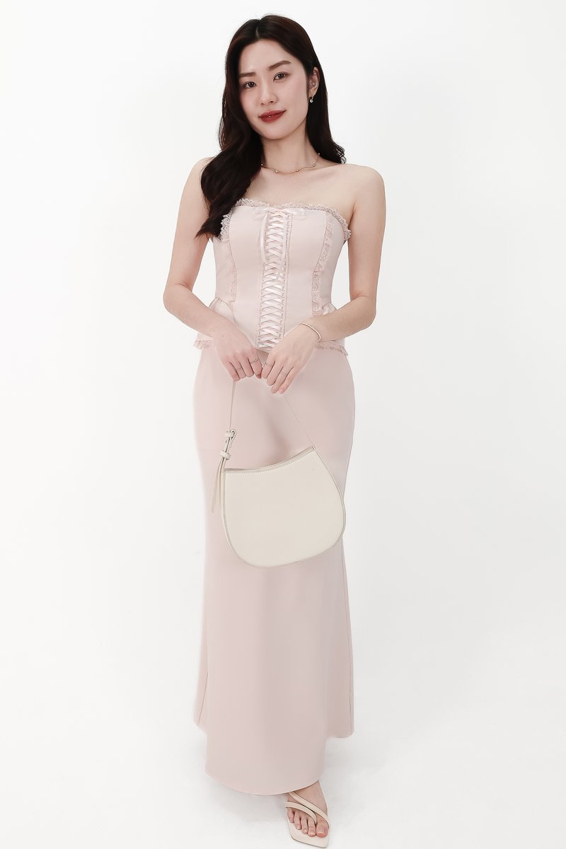 CNY2026 | Cassi Co-ord Peplum Top in Light Pink