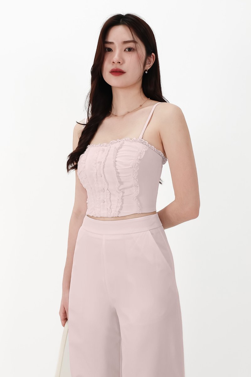 CNY2026 | Cora Co-ord Sweetheart Top in Light Pink