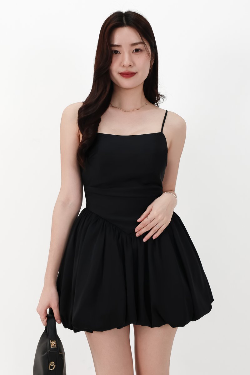 CNY2026 | Ballerina Bubble Romper Dress in Black