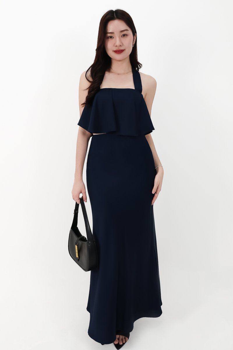 CNY2026 | Stephanie Satin Co-ord Two Way Top in Midnight