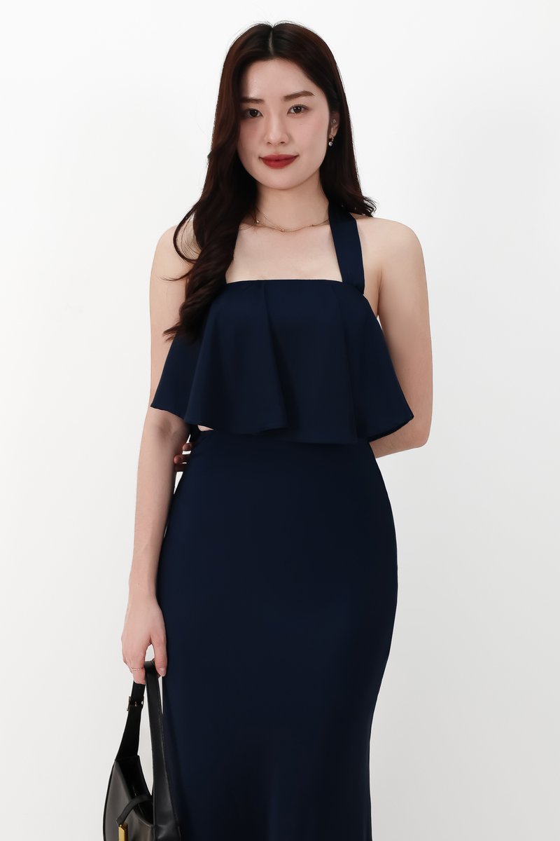 CNY2026 | Stephanie Satin Co-ord Two Way Top in Midnight