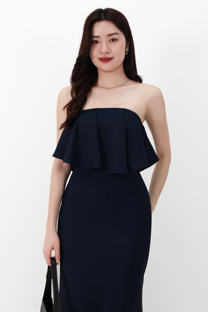 CNY2026 | Stephanie Satin Co-ord Two Way Top in Midnight