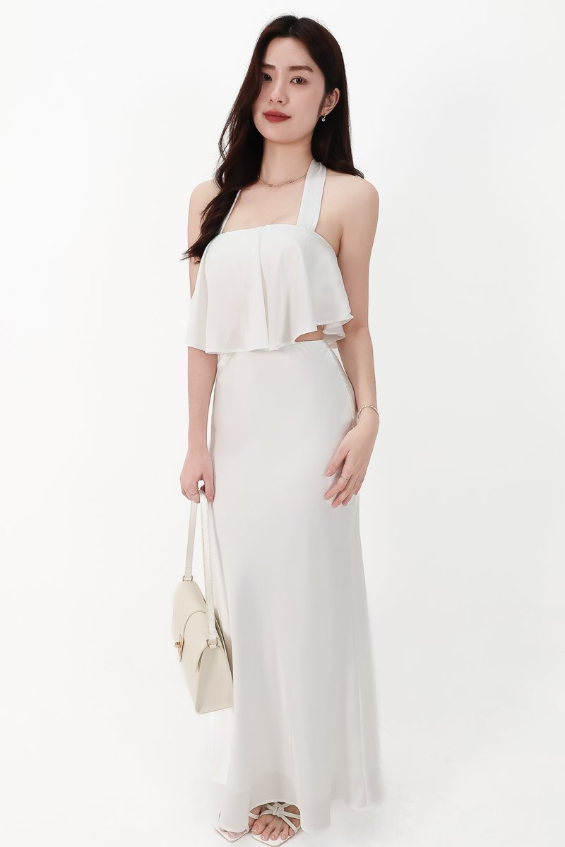 CNY2026 | Stephanie Satin Co-ord Set in White ( Regular Length )