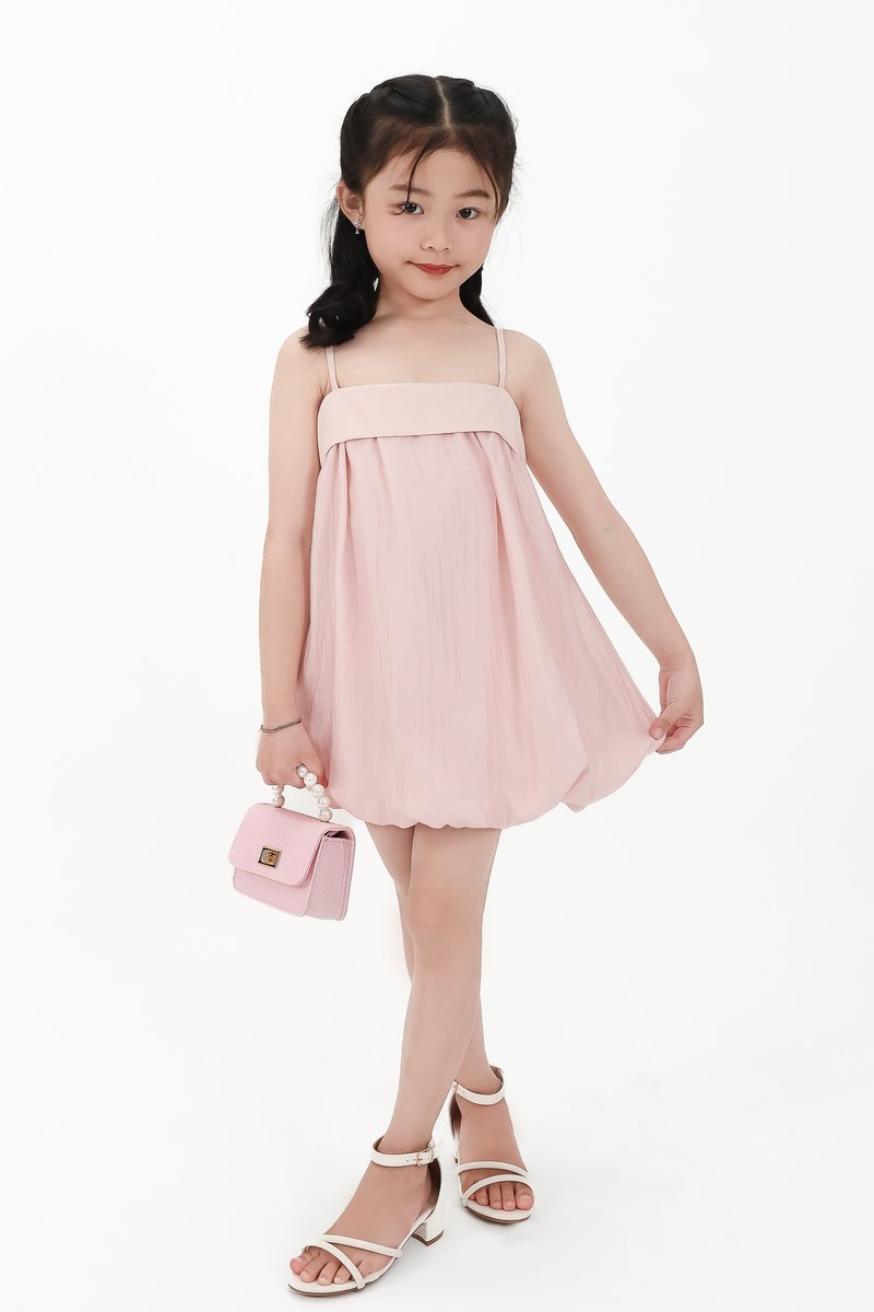 CNY2026 | Lyocell x Mesh Girl Bubble Dress in Soft Pink