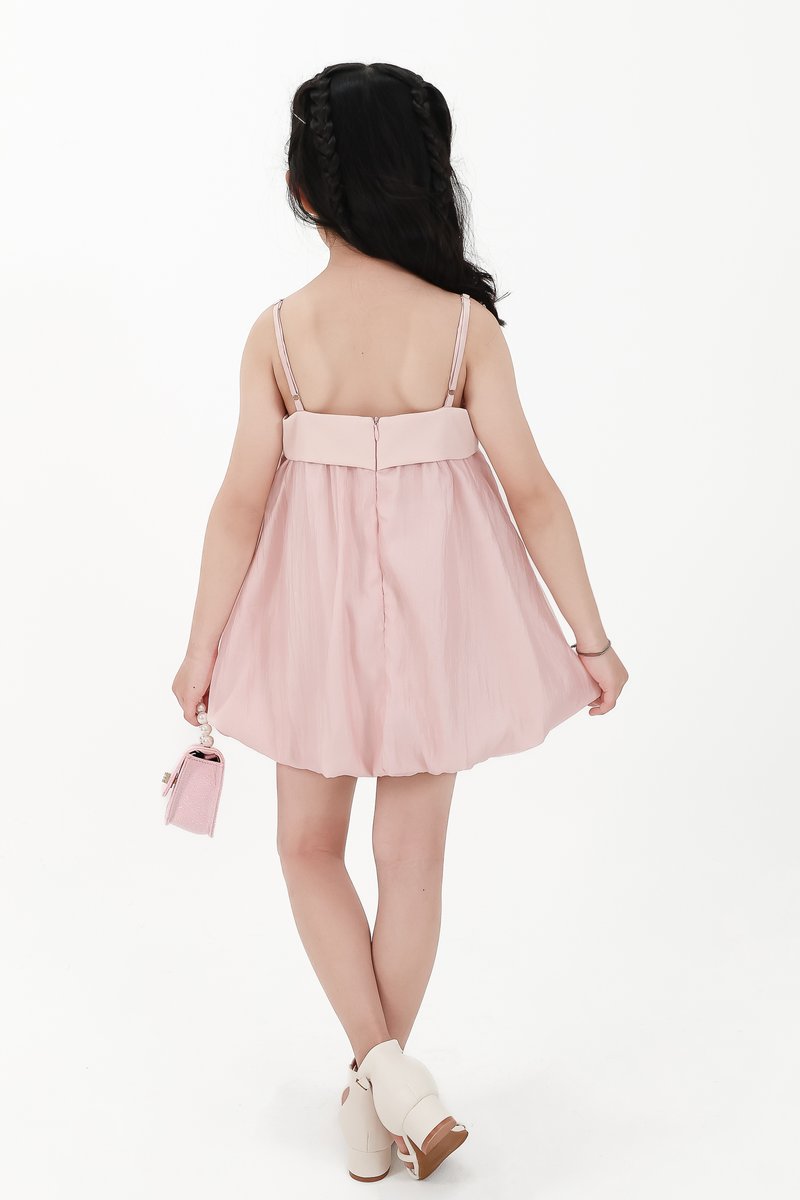 CNY2026 | Lyocell x Mesh Girl Bubble Dress in Soft Pink