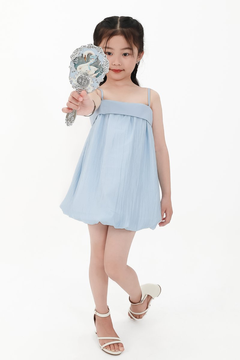 CNY2026 | Lyocell x Mesh Girl Bubble Dress in Blue