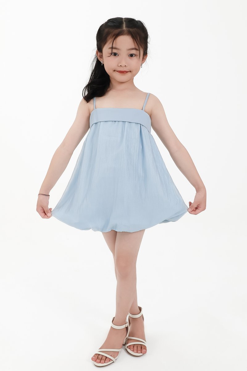 CNY2026 | Lyocell x Mesh Girl Bubble Dress in Blue