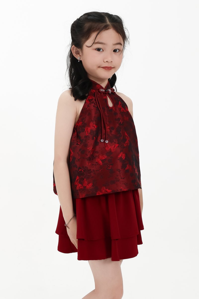 CNY2026 | Girl Tiered Skorts in Red