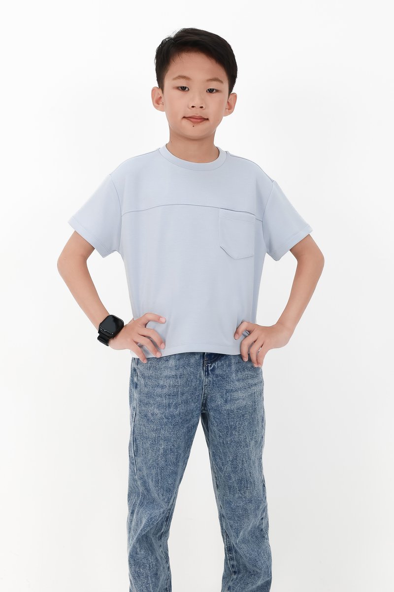 CNY2026 | Casual Boy Pocket Tee in Light Blue