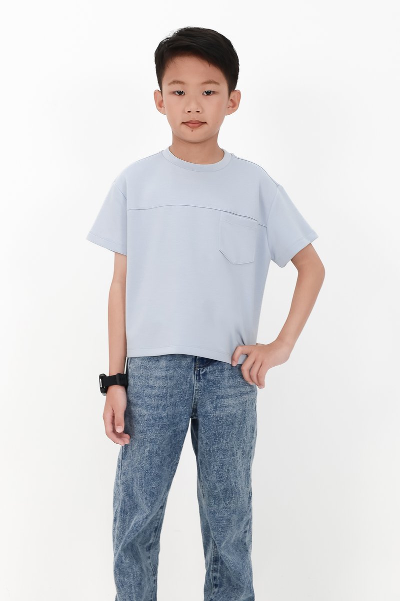 CNY2026 | Casual Boy Pocket Tee in Light Blue