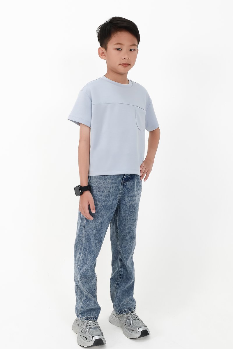 CNY2026 | Casual Boy Pocket Tee in Light Blue