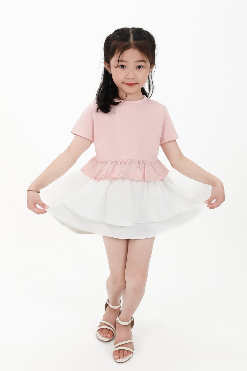 CNY2026 | Girl Tiered Skorts in White