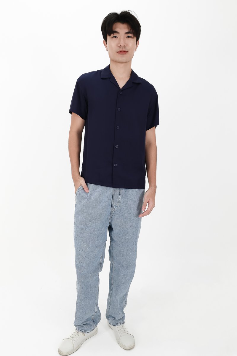CNY2026 | Lyocell Men Shirt in Midnight