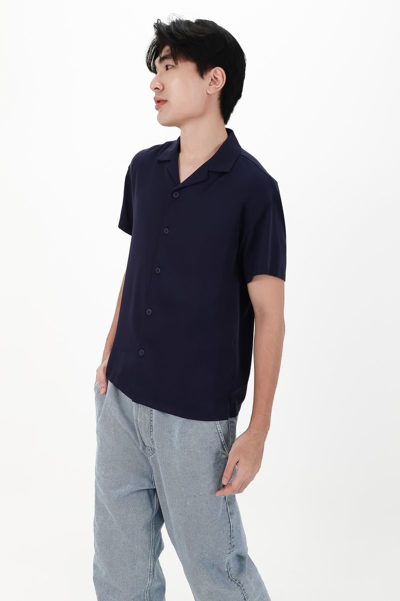 CNY2026 | Lyocell Men Shirt in Midnight