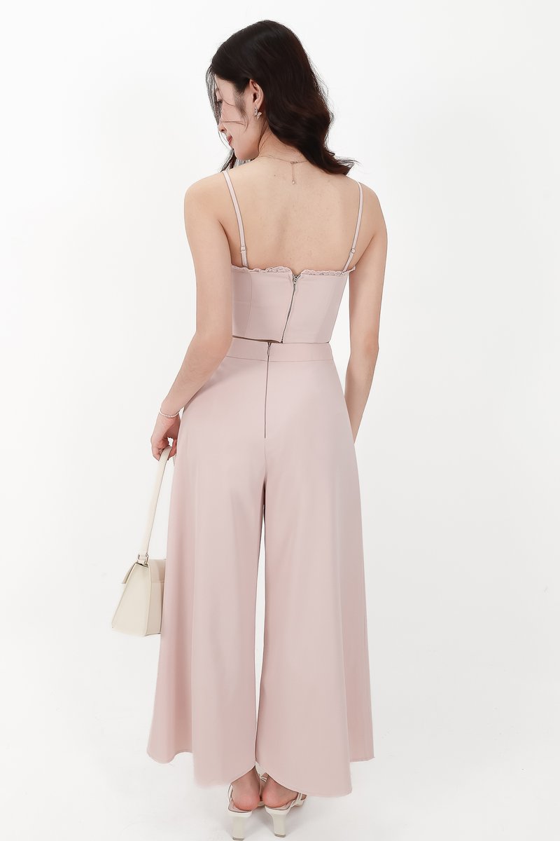CNY2026 | Cora Co-ord Wide Legged Pants in Light Pink ( Petite Length )