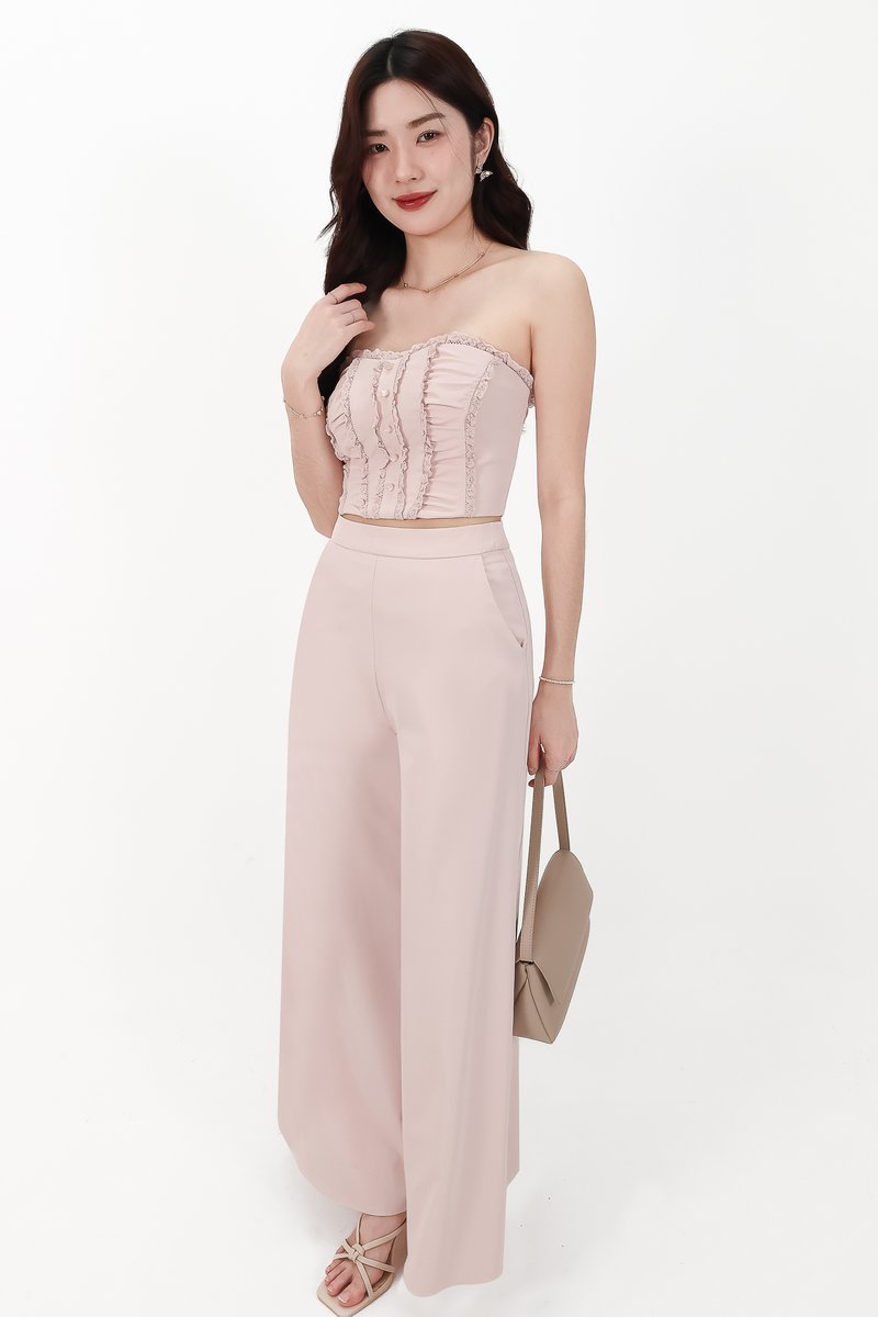 CNY2026 | Cora Co-ord Wide Legged Pants in Light Pink ( Regular )
