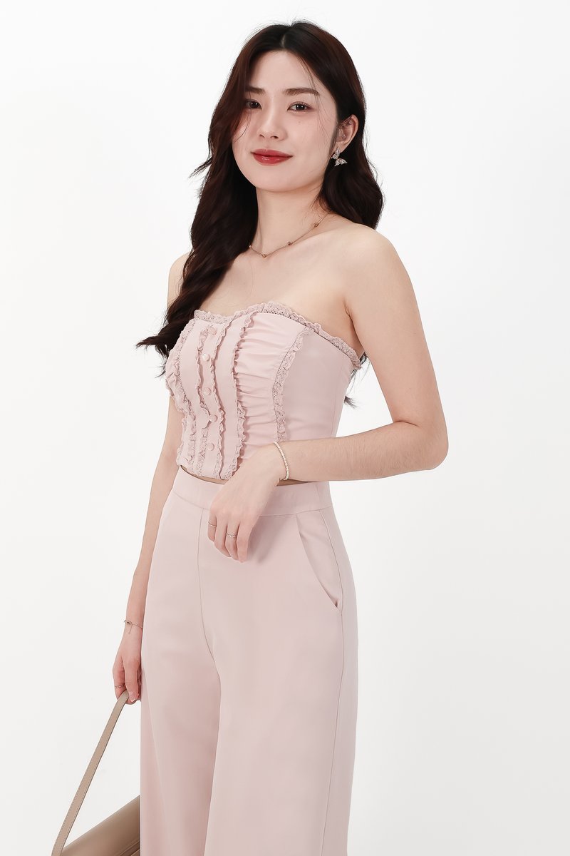 CNY2026 | Cora Co-ord Sweetheart Top in Light Pink