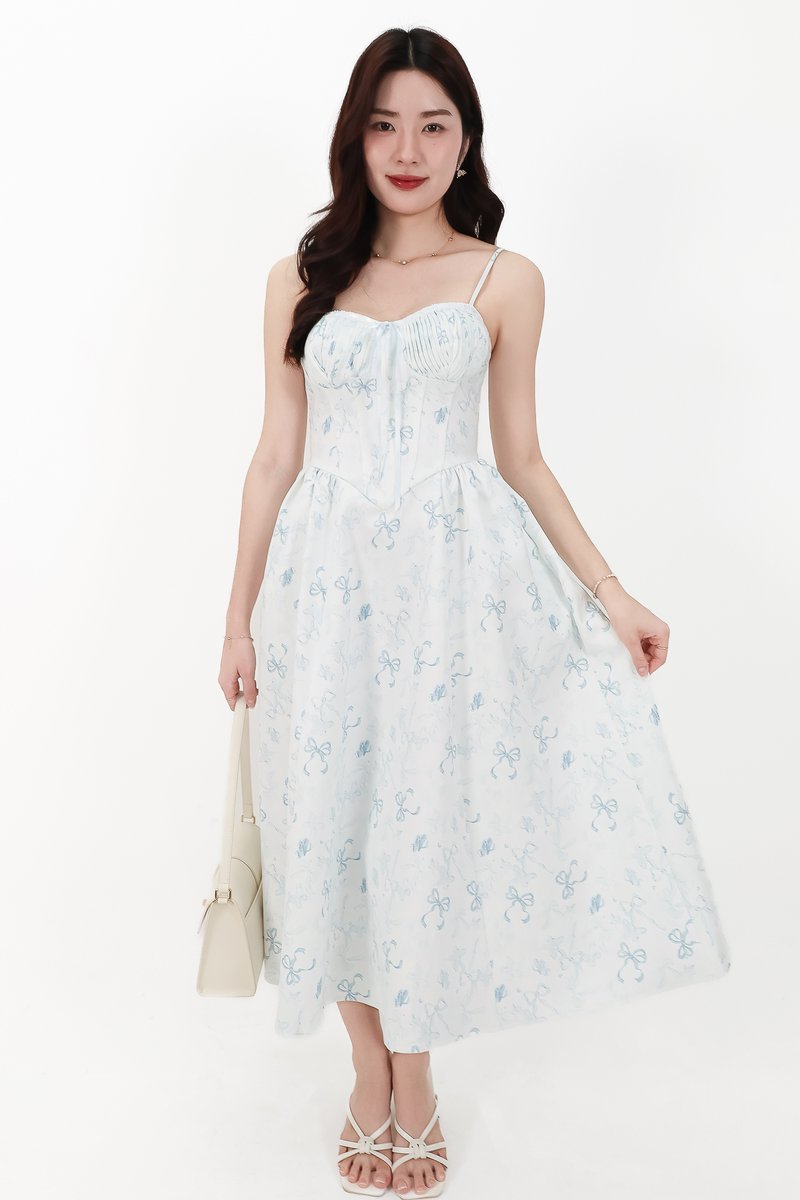 CNY2026 | Renni Ribbon Printed Midaxi in Light Blue