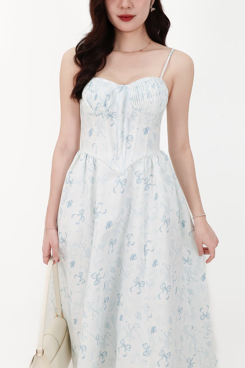 CNY2026 | Renni Ribbon Printed Midaxi in Light Blue