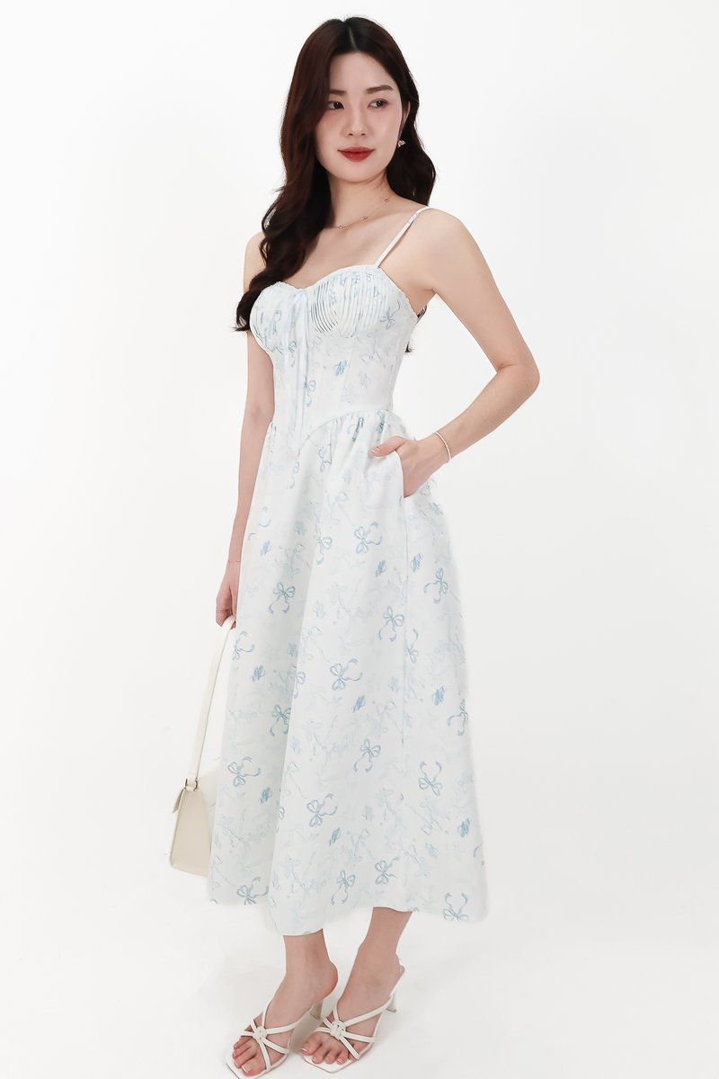 CNY2026 | Renni Ribbon Printed Midaxi in Light Blue