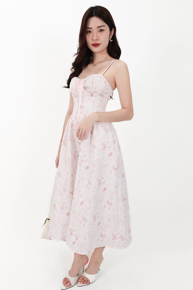 CNY2026 | Renni Ribbon Printed Midaxi in Light Pink